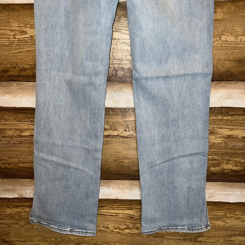 Dogma Distressed High Rise Straight Jeans Side Slit Hem - Picture 10 of 13